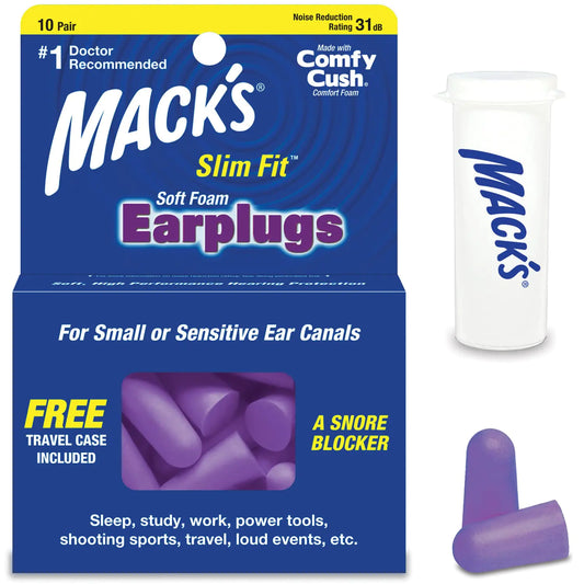 Macks ComfortFit Small Foam Earplugs 10 Pairs - USA Made